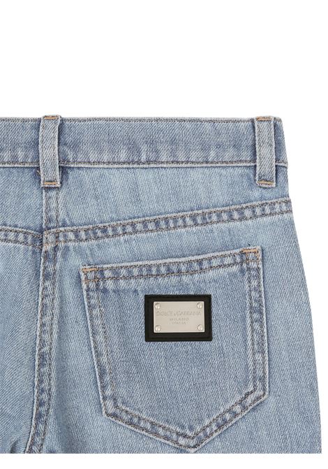 Jeans bambina in cotone denim DOLCE E GABBANA | L52F82/MADENIM